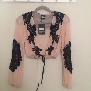 Sheer Embroidered Top
